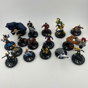 2008 Marvel HeroClix Lot of 16 Figures Thing Iron Man Punisher Ms Marvel + More